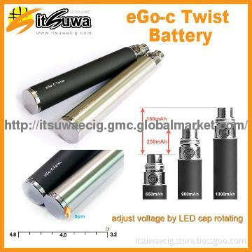 popular 3.2v--4.2v electronic cigarette ego twist voltage battery